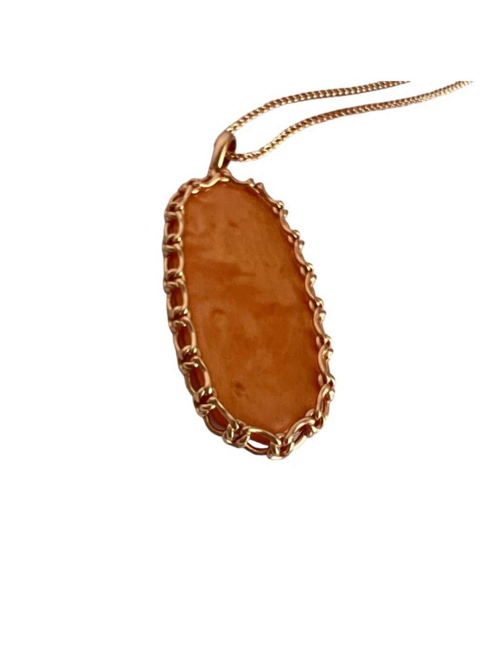 NWT Kendra Scott Macramé Reid Statement Necklace in Blush Wood 14k Rose Gold - Picture 13 of 15